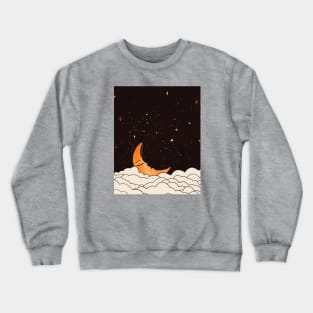 Moon Resting On Clouds Crewneck Sweatshirt